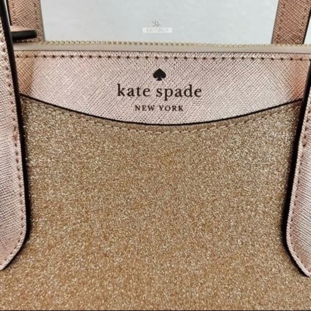 ❗️Sold Out❗️Kate Spade Shimmy Glitter Satchel & Card Holder Wallet - Picture 3 of 15